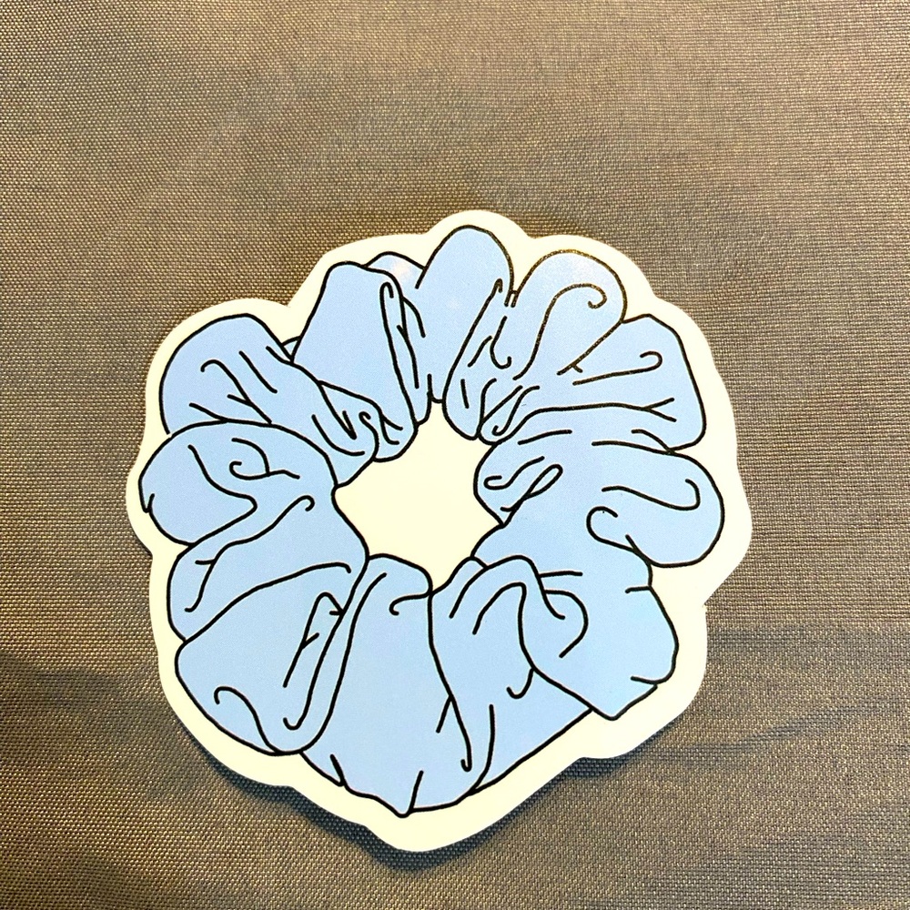 π20/$12π Blue Scrunchie Design Sticker